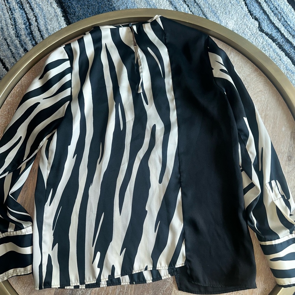 Mango Zebra Print Blouse